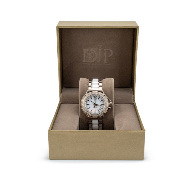 Ladies Tag Heuer Formula 1 35mm Wah1215-0 Diamond Ceramic Steel Quartz Watch For Sale - Image 10 of 11