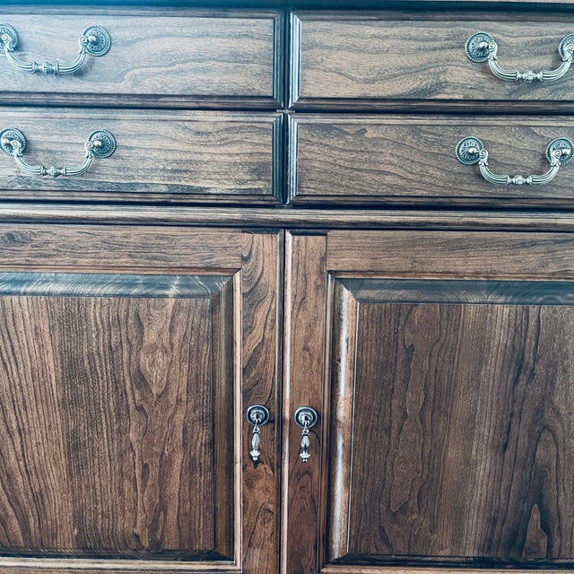 Traditional/ Contemporary Solid Cherry Wood Sideboard / Buffet For Sale - Image 14 of 14