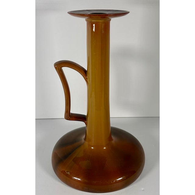 Clement Massier Clement Massier Golfe Juan Art Pottery Chamberstick c.1900 For Sale - Image 4 of 18