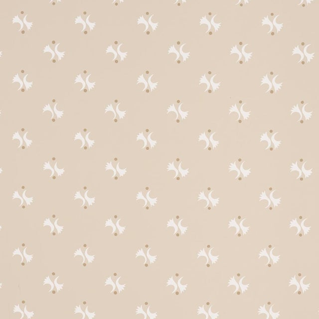 SAMPLE - Schumacher Lavigne Wallpaper In Natural For Sale