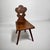 A Swiss Alpine Folk Art Escabelle Chair, 1890s For Sale - Image 5 of 8