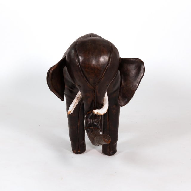 1960s Leather Elephant Footstool by Dimitri Omersa for Abercrombie & Fitch For Sale In San Francisco - Image 6 of 10