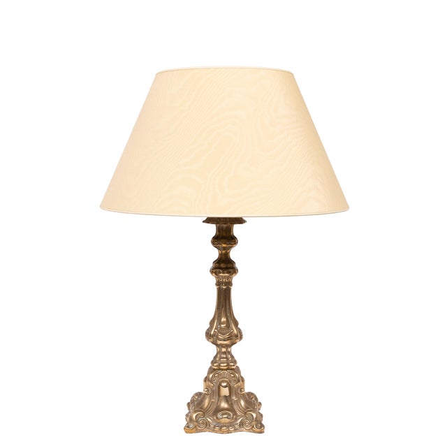 Rococo Rococo Silver Plated Table Lamps, 1920s, Set of 2 For Sale - Image 3 of 13