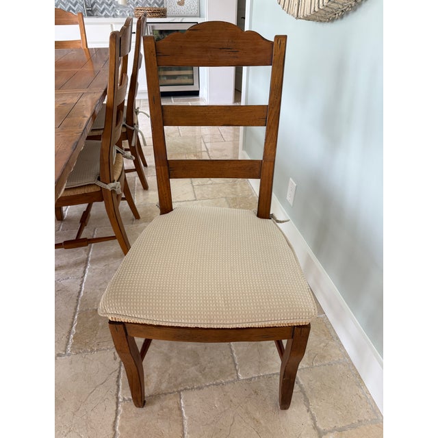 Wood Drexel Heritage Farmhouse Dining Set For Sale - Image 7 of 10