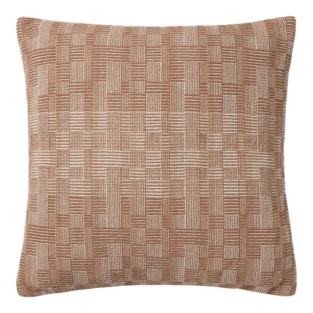 Amber Lewis x Loloi Dolly Clay / Natural 22'' x 22'' Cover Only Pillow For Sale