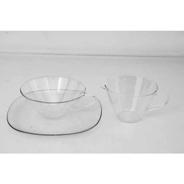 Mid-Century Modern Tea Service by Heinrich Löffelhardt for Jenaer Glas, 1955, Set of 13 For Sale - Image 3 of 9
