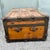 Antique Low Profile Flat Top Wooden Trunk For Sale In West Palm - Image 6 of 10