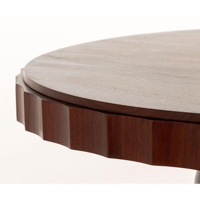 1980s James Schriber Woodworking Studio Furniture Art Deco Style Rosewood Center Table For Sale - Image 5 of 9