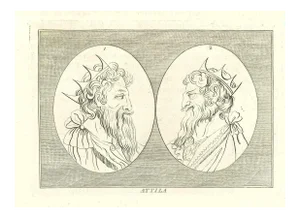 Thomas Holloway, Portrait of Attila, Original Etching, 1810