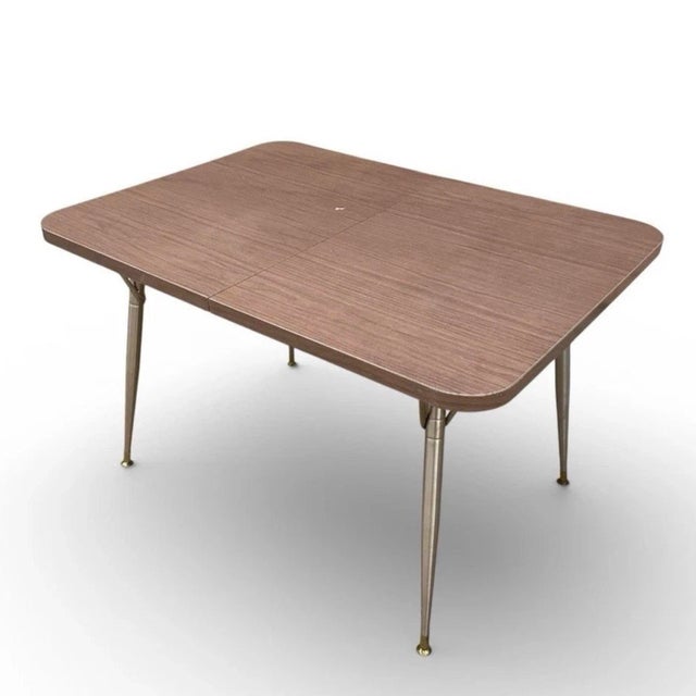Mid Century Modern Dinette Table With Leaf by Haywood-Wakefield 1950s Made in Usa For Sale - Image 9 of 15
