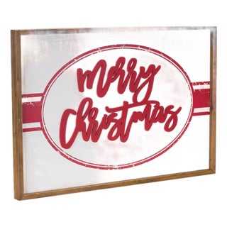 Wood Merry Christmas Sign 27.5"L For Sale