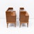 Pair of elegant vintage Italian ash wood bedside tables, characterized by the soft, flowing lines typical of Italian Mid-...