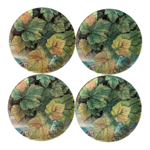 Set of 4 Vintage Feuillage Large Dinner Plate by Faiencerie De Gien
