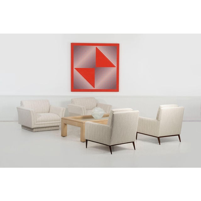 Pair of Oversized Lounge Chairs, Attributed to Vladimir Kagan, c.1985 Bold, flared arms like the pioneering lounge designs...