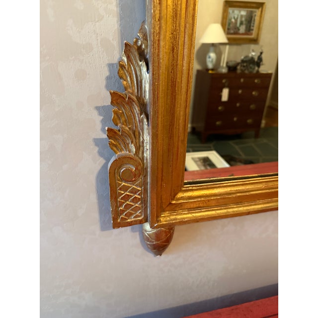 Vintage Louis XVI Style Giltwood Mirror For Sale - Image 9 of 11