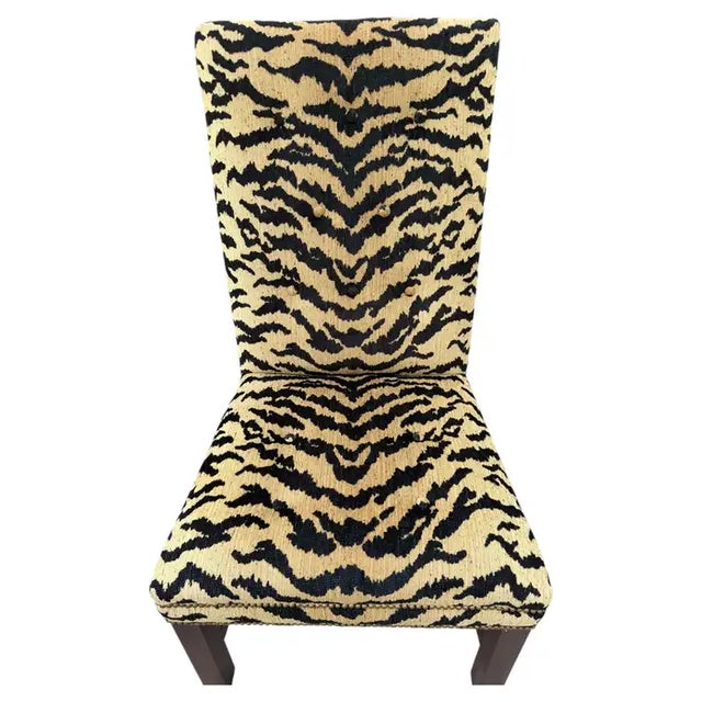 Ralph Lauren High Back Tiger Dining Accent Chairs, Pair For Sale In Philadelphia - Image 6 of 12
