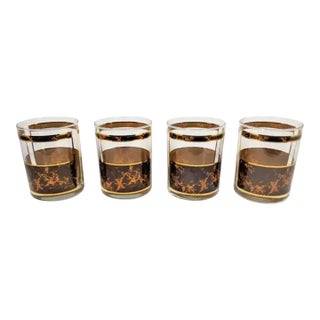 Georges Briard Glassware Barware Double Old Fashioned Set of 4 For Sale