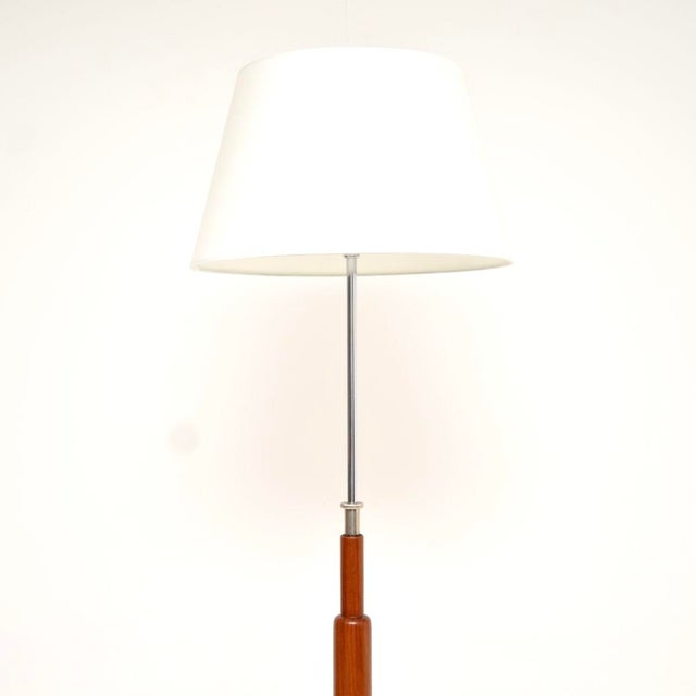 Mid-Century Modern Vintage Danish Teak Rise and Fall Floor Lamp, 1960s For Sale - Image 3 of 8