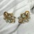Trifari Mid 20th Century Vintage Trifari Gold Rhinestone Clip on Earrings, A Pair For Sale - Image 4 of 11