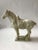 Pair of beautiful 1960s carved marble Asian horses. From a Southampton, NY estate where they guarded the front door.