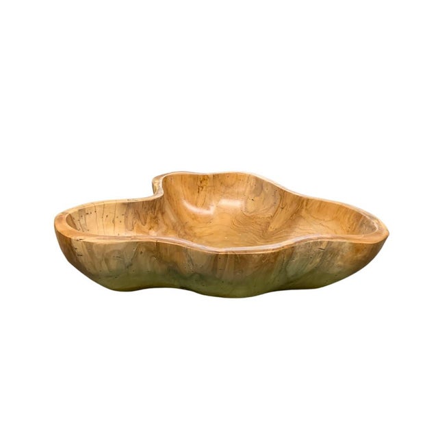 Contemporary Medium Wooden Bowl For Sale - Image 3 of 5