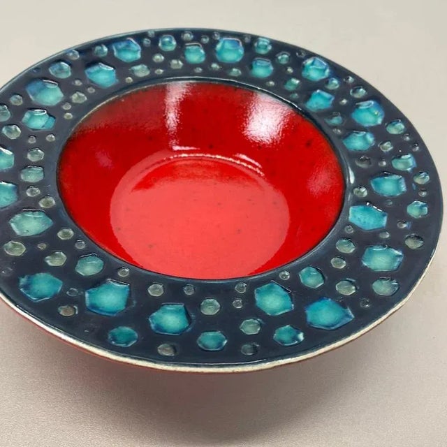Colorful Fat Lava Dots Ceramic Bowl from Dümler and Breiden Germany, 1970s For Sale - Image 6 of 16