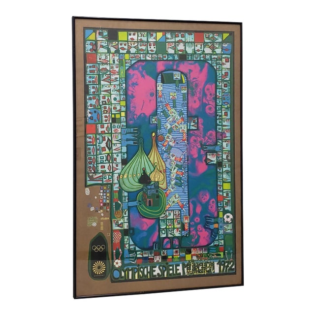 Hundertwasser "Olympische Spiele Munchen" Lithograph Poster C.1972 For Sale