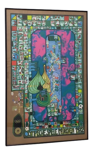 Hundertwasser "Olympische Spiele Munchen" Lithograph Poster C.1972