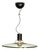 Large Chandelier in Thick Glass, Chrome and Black Lacquered Metal, Italy, 1970s For Sale