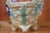 Antique Victorian Majolica Handled Footed Flower Basket Planter Compote For Sale - Image 11 of 12