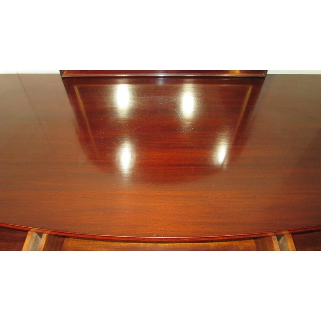 Maroon 1940s Custom Made Mahogany Ladies Chest With Mirror by Mayflower Colonial Shops, Boston For Sale - Image 8 of 12