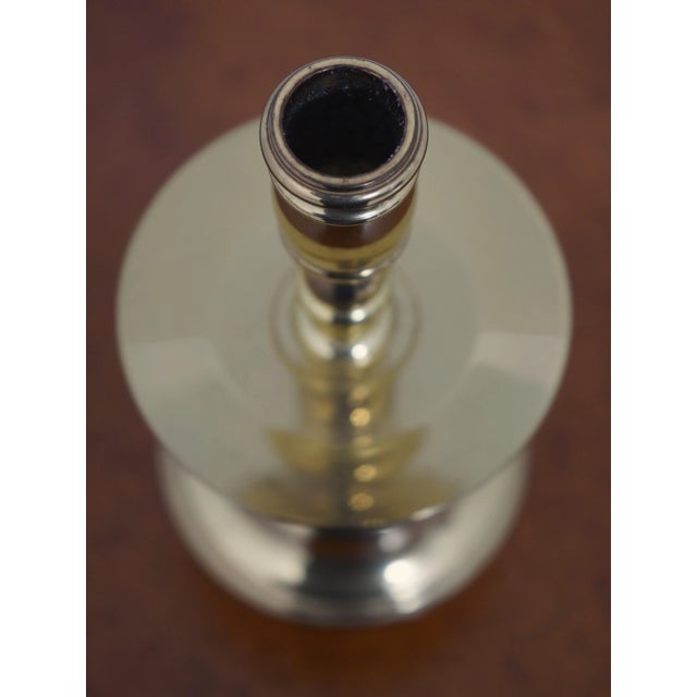 Brass Pair Baldwin Williamsburg Style Solid Brass Candlesticks For Sale - Image 8 of 9