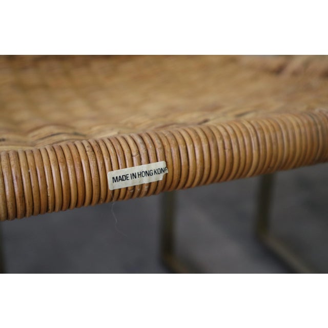 Wood 1980s Vintage Wicker Dining Chairs - Set of 4 For Sale - Image 7 of 11