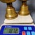 Pair of Vintage Solid Brass Altar Candlesticks With Drip Pans & Spikes For Sale - Image 4 of 6