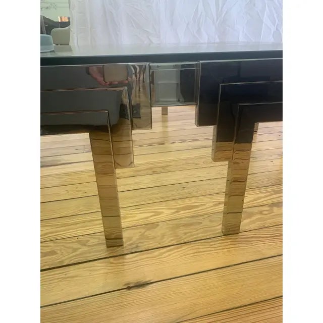 Brueton Attributed to Brueton Stainless Steel Cocktail Table For Sale - Image 4 of 4