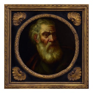 Ciro De Rosa, Philosopher Portrait, Oil on Canvas, Framed For Sale