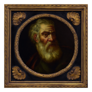 Ciro De Rosa, Philosopher Portrait, Oil on Canvas, Framed