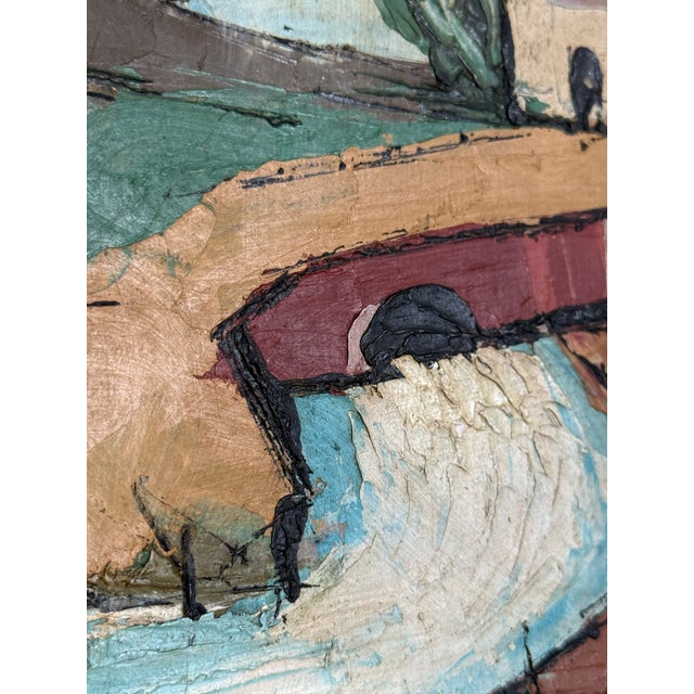 Early 20th Century Small Village Landscape Painting Signed “John Combs” For Sale In Boston - Image 6 of 8