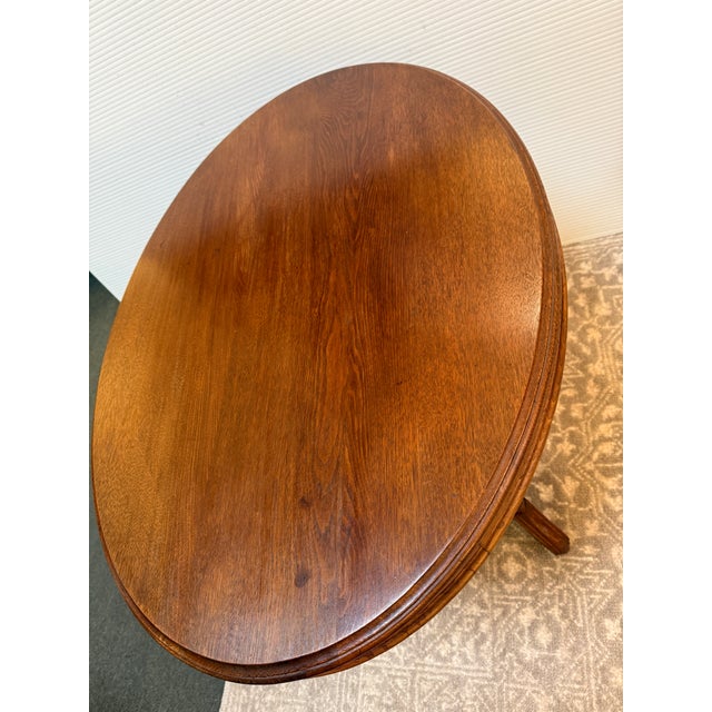 Antique Victorian Oval Parlor/Center Table For Sale - Image 4 of 12