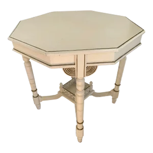 Midcentury Asian Chinoiserie Octagonal Accent Table