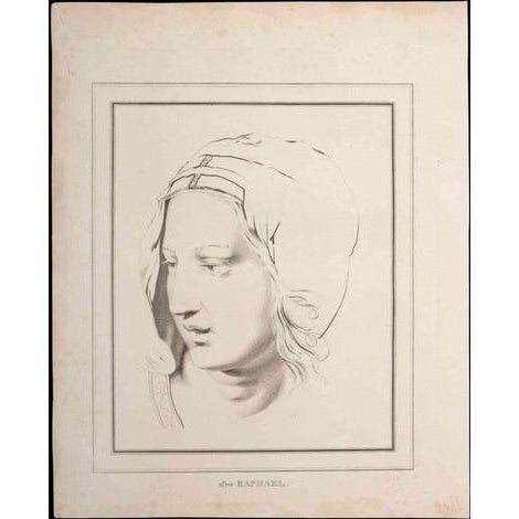 Thomas Holloway, Portrait after Raphael, Etching, 1810 For Sale