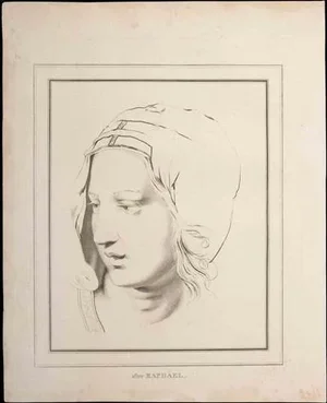 Thomas Holloway, Portrait after Raphael, Etching, 1810