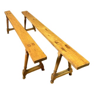 Louis Philippe Cherrywood Benches, 1850, Set of 2 For Sale