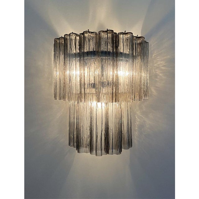 Vintage Murano Glass Tube Wall Sconces, 1990s, Set of 2 For Sale - Image 12 of 16