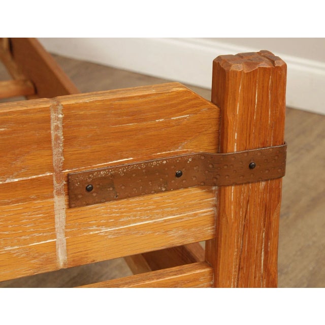 Brandt Ranch Oak Slatted Full Bed For Sale - Image 10 of 12