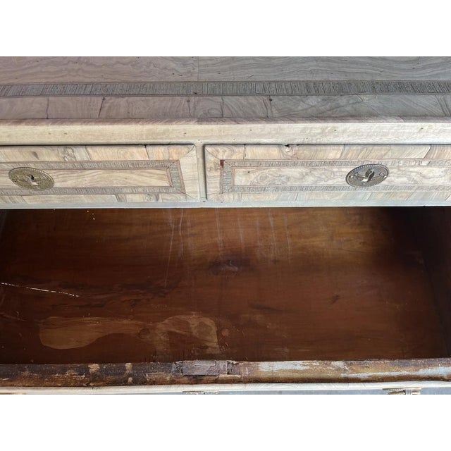 Antique Italian Neoclassical Commode in Bleached Walnut For Sale - Image 16 of 18