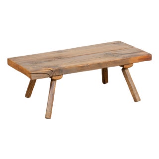 20th Century Rustic Splay Peg Leg Coffee Table From Hungary For Sale