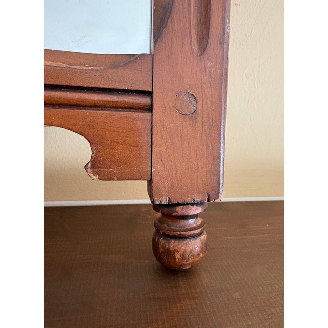 Antique Carved Hall Mirror, Solid Wood With Pinecone Tree of Life Motif For Sale - Image 4 of 10