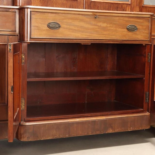 Mahogany Three-Section Bookcase with Top For Sale - Image 12 of 15