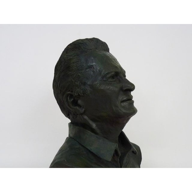 J. Pignol, Bust of Marcel Pagnol, 1970s, Terracotta For Sale - Image 6 of 10